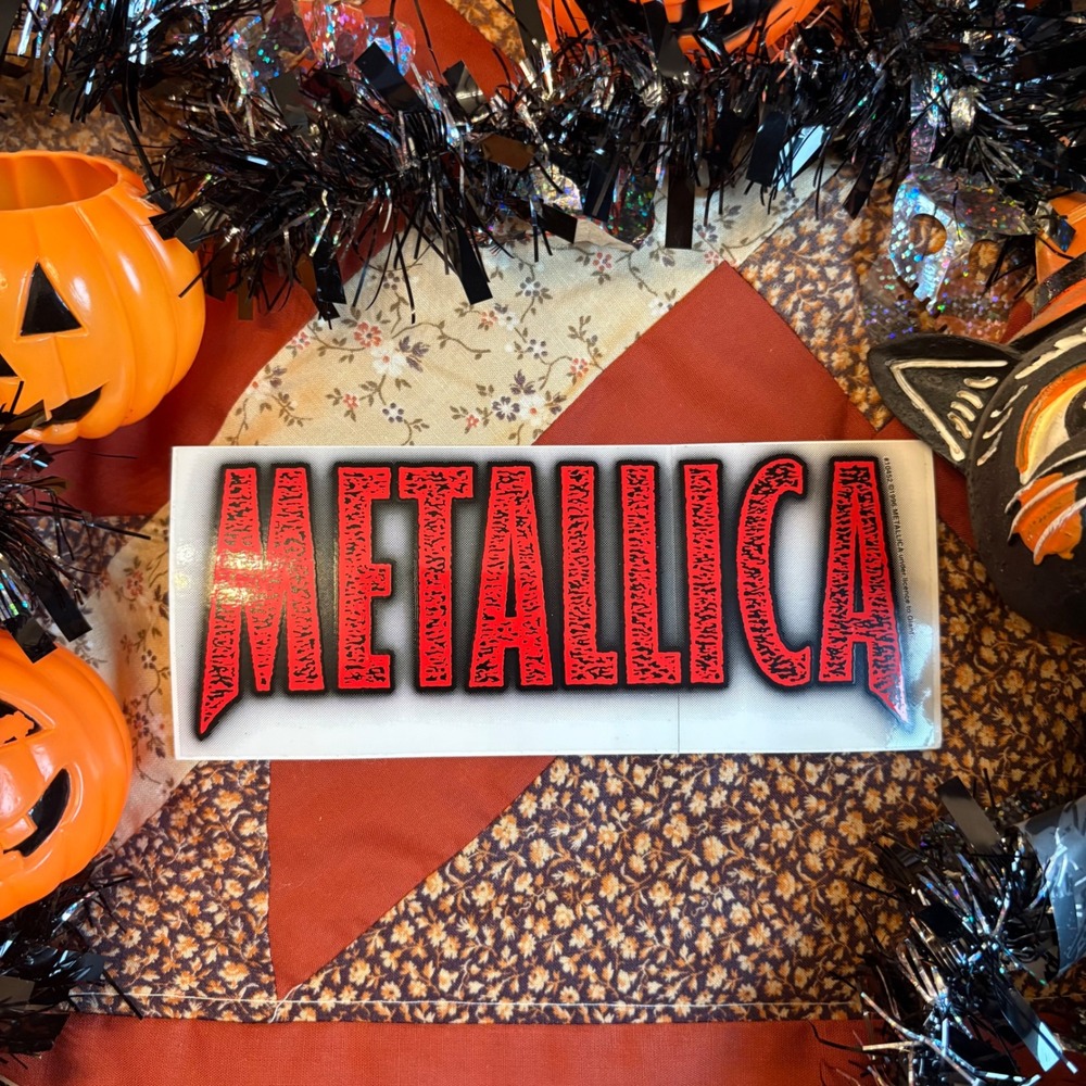 RARE Metallica Bumper Sticker Red New 1996 Vintage Giant Band Logo Decal